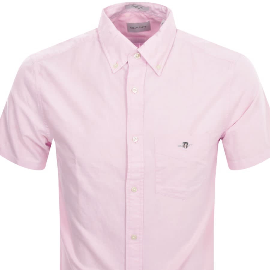 Gant Poplin Short Sleeved Shirt Pink